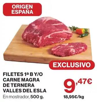 Supercor Filetes 1a b y/o carne magra de ternera valles del esla oferta