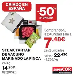 Supercor La Finca steak tartar de vacuno marinado oferta