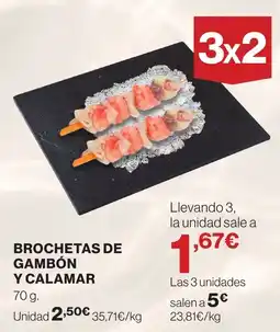 Supercor Brochetas de gambón y calamar oferta