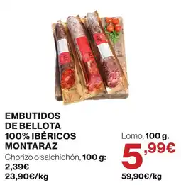 Supercor Embutidos de bellota 100% ibéricos montaraz oferta
