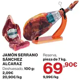 Supercor Jamón serrano sánchez alcaraz oferta