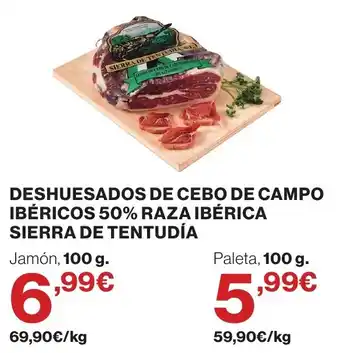 Deshuesados de cebo de campo ibéricos 50% raza ibérica sierra de tentudía
