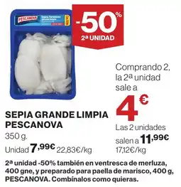 Supercor Pescanova Sepia grande limpia oferta