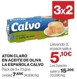Supercor Calvo Atún claro en aceite de oliva la española oferta