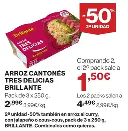 Supercor Brillante Arroz cantonés tres delicias oferta