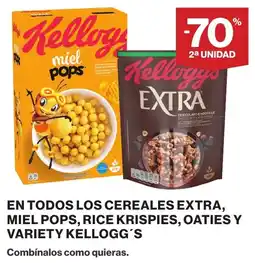 Supercor Kellogg's En todos los cereales extra, miel pops, rice krispies, oaties y variety oferta