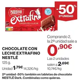 Supercor Chocolate con leche extrafino nestlé oferta
