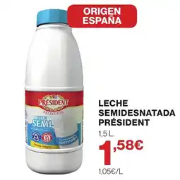 Supercor Président Leche semidesnatada oferta