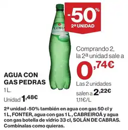 Supercor Agua con gas pedras oferta