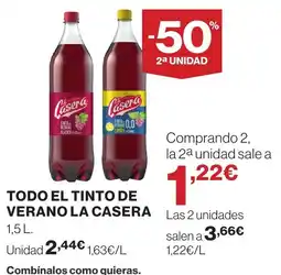 Supercor La Casera Todo el tinto de verano oferta
