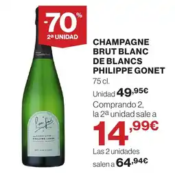 Supercor Champagne brut blanc de blancs philippe gonet oferta