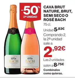 Supercor Cava brut nature, brut, semi secoo rosé bach oferta