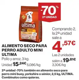 Supercor Ultima Alimento seco para perro adulto mini oferta