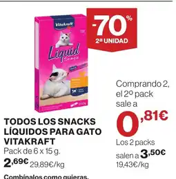 Supercor Vitakraft Todos los snacks líquidos para gato oferta