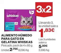 Supercor Whiskas Alimento húmedo para gato en gelatina oferta