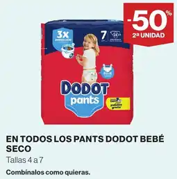 Supercor En todos los pants dodot bebé seco oferta