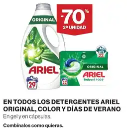 Supercor En todos los detergentes ariel original, color y días de verano oferta