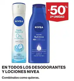 Supercor Nivea En todos los desodorantes y lociones oferta