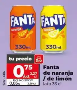 Dia Fanta - de naranja / de limon oferta