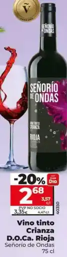 Dia Señorío de olivenza - vino tinto crianza d.o.ca. rioja oferta