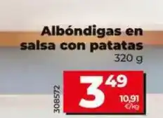 Dia Albondigas en salsa con patatas oferta