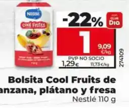 Dia Nestlé - bolsita cool fruits de anza oferta