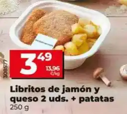 Dia Libritos de jamon y queso 2 uds. + patatas oferta