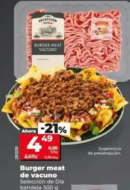 Dia Seleccion - burger meat de vacuno oferta