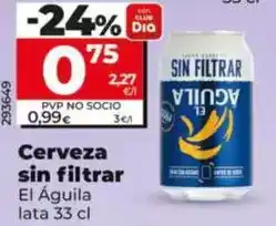 Dia El águila negra - cerveza sin filtrar oferta