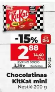 Dia Nestlé - chocolatinas kitkat mini oferta