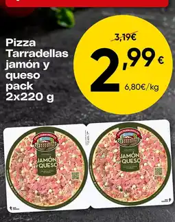 FROIZ Pizza tarradellas jamón y queso oferta