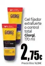 Unide Supermercados Giorgi - gel fijador extrafuerte oferta
