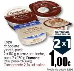 Unide Supermercados Danone - copa chocolate y nata oferta