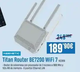 Titan - router be7200 wifi 7