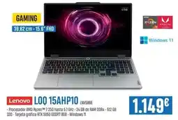 Beep Lenovo - loo 15ahp10 lnn5666 oferta