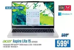 Beep Acer - aspire lite 15 oferta