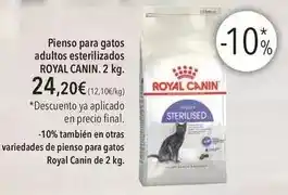 Royal canin - pienso para gatos adultos esterilizados