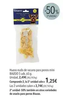 El Corte Inglés Hueso nudo de vacuno para perros mini oferta