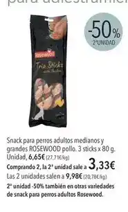 El Corte Inglés El corte inglés - snack para perros adultos medianos y grandes pollo oferta