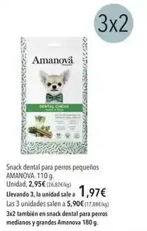El Corte Inglés Amanova - snack dental para perros pequeños oferta
