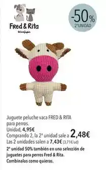 El Corte Inglés Rita - juguete peluche vaca para perros oferta