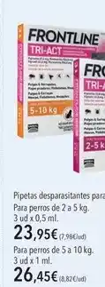 El Corte Inglés Frontline - pipetas desparaditares para perros oferta