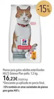 El Corte Inglés Hill's - pienso para gatos adultos esterilizados oferta