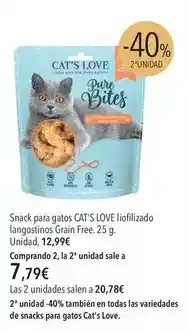 El Corte Inglés Snack - para gatos liofilizado langostinos grain free oferta
