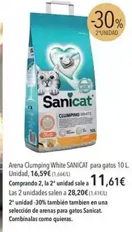 El Corte Inglés Saniclin - arena clumping white para gatos oferta