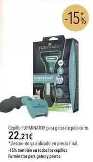 El Corte Inglés Furminator - cepillo para gatos de pelo corto oferta