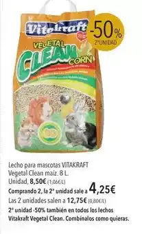 El Corte Inglés Vitakraft - lecho para mascotas vegetal clean maiz oferta