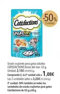 El Corte Inglés Catisfactions - snack crujiente para gatos adultos oferta