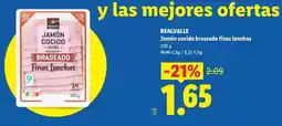 Lidl Realvalle - jamón cocido braseado finas lonchas oferta