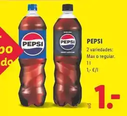 Lidl Pepsi - max o regular oferta